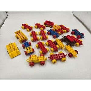HUGE LOT - Vintage LEGO Duplo Cars Trains Trucks Official Blocks Collection